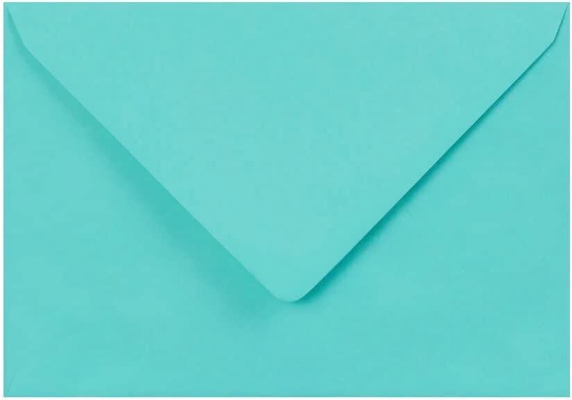 C5 Turquoise Blue C5 Coloured Envelopes for A5 Greeting Cards Wedding Invitation Crafts 162x229mm- Pack of 10 envelopes (Turquoise Blue [V-Flap])