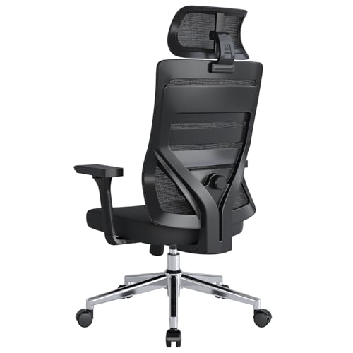 Eucladoceros M16 Ergonomic Office Chair, Desk Chair with 3-Stage Tilt Lock, Headrest, 3D Armrests and Lumbar Support, Computer Chair & Gaming Chair, Mesh Swivel Home Office Chair, Black