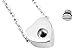 Floating Small Heart Cremation Urn Pendant Ashes Memorial Necklace (Silver tone)