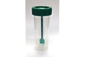 BIORX LABORATORIES Centrifuge Tubes Flat Bottom with Spoon, 30mL, Non-Sterile, Green Plug Cap, PP (Pack of 25) by BioRx by BioRx Sponix