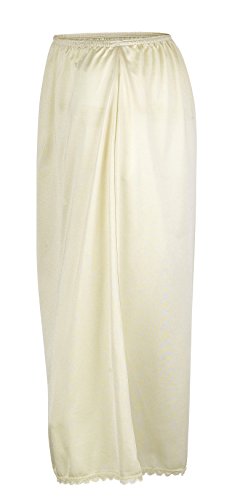 Valair Women's Classic Half Slip Skirt, 100% Nylon, 26 Inch, Medium, Beige - Thumbnail 2