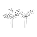 Venusvi Bride Wedding Crystal Hair Pins Rhinestone Bridal Hair Pieces Wedding Hair Accessories for Women and Girls (Pack of 2) (Silver)