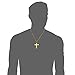 U7 Big Cross Pendant for Men Women 18K Gold Plated Cross Chain Matthew 6:9 Lords Prayer Necklace