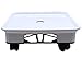 ANTETOK Plant Caddy Square Plant Dolly Trolley Saucer Moving Tray Pallet with Wheels and a Water Container White Outer 9″ Inner 7.3″thumb 2