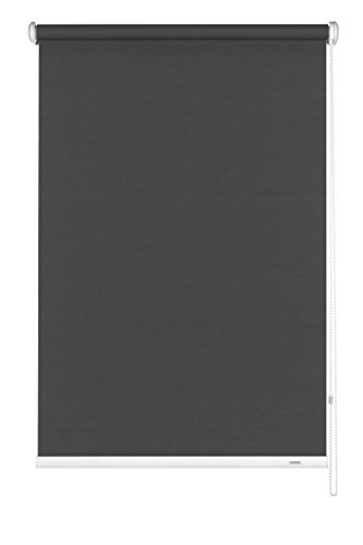 Gardinia Side-Pull Roller Blind, Ceiling, Wall or Niche Mounting, Transparent, Opaque, Mounting Kit Included, Grey, 52 x 180 cm (WxH)