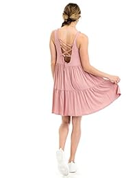 Malibu días espalda detalle Mini vestido sin mangas