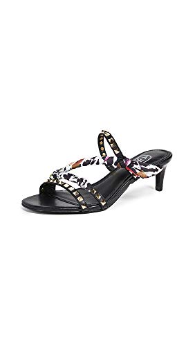 Ash Women's Kimono Sandals, Black/Flowers Pattern, 36 M EU