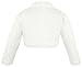 Lilax Baby Girls' Knit Long Sleeve Button Closure Bolero Cardigan Shrug 6-9 Months Cream