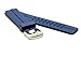 NAVY BLUE 24mm Double Tang Modena Italian Rubber Dive Watch Band for Luminox, etc.