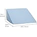 DMI Bed Wedge Pillow and Triangle Wedge with Elevated Incline for Neck Pain, Headaches, Reflux, Shoulders, Back Pain, Foot Support, Knee Pain or Restless Leg Syndrome, 24x24x12 inches, Blue