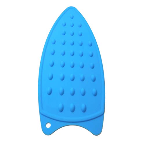 WONdere Multipurpose Silicone Iron Rest Pad for Ironing Board Hot Resistant Mat,Silicone Heat Resistant Iron Rest Pad (Blue)