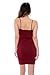 Seamless Cami Fitted Slip Dresses with Spaghetti Straps -Burgundy,One Size