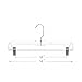 HOUSE DAY 100 Pack 14 inch Clear Plastic Skirt Hangers with Clips, Skirt Hangers, Clip Hangers for Pants,Trouser Bulk Plastic Pants Hangers