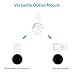 AOTNEX Outlet Wall Mount Hanger Stand for Dot 3nd Generation, Upgraded Space-Saving Solution with Cord Management for Your Smart Home Speakers Without Messy Wires or Screws (White)