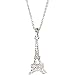 Heirloom Finds Eiffel Tower Necklace in Crystal and Silver Tone