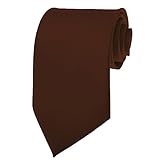 Solid Color Mens Tie - Cocoa Brown