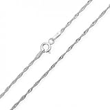Sterling Silver Singapore 1.3mm Thickness Chain Necklace