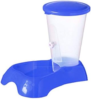 Mainstreet 1.8 pounds Capacity Adjustable Automatic Pet Food Feeder Dog Food Dispenser Station Replendish Gravity for Dog Cat Small Animal (Medium, Blue)