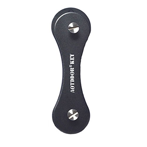 Silvercell 1pcs Smart Keychain Hard Oxide Aluminum Key Belt Clip Folder Flexible Tool (Black)