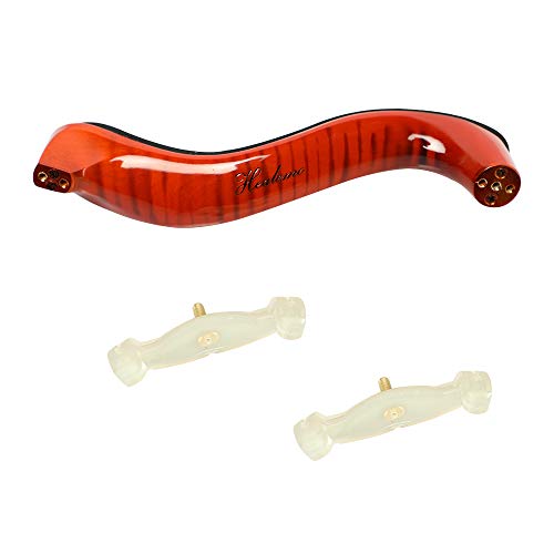 Violin Shoulder Rest for 4/4 and 3/4 Size, Healemo Wooden Shoulder Rest for Violin, Perfect for Beginners and Professionals