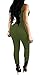 Dasbayla Women's Slim Fit Sleevelss Tank Top Ripped Knee Hole Tights Yoga Jumpsuit XL Army Green