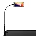 FUTESJ Gooseneck Tablet Stand, Clamp Mount Phone Holder Flexible Clip Lazy Arm Bracket Compatible for 10.5-Inch iPad Pro/iPad/Nintendo Switch/Samsung Galaxy Tabs/Amazon Kindle Fire HD(Black)