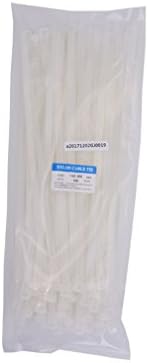 100pcs 12" Reusable Nylon Cable Tie Width 7.6mm Heavy Duty Releasable Plastic Wire Heavy Duty Zip Ties Natural White
