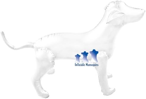 Inflatable Medium Standing Dog, White