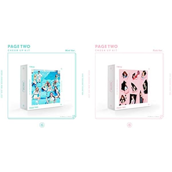Amazon Com Twice Page Two Pink Mint Ver Set 2nd Mini Album 2 Album Double Side Extra Photocards Set Arts Crafts Sewing