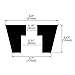 uxcell 10 Pcs 19.5mm x 12mm Conical Recessed Rubber Feet Bumpers Pads Black