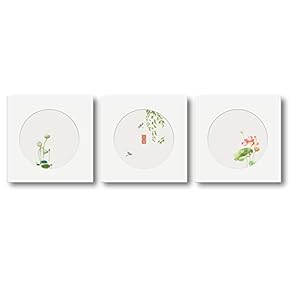 Canvas Wall Art Four Season View Painting Artwork for Home Prints Framed - 12"x12"x3 Panels