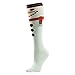 Gmark Multi Color Fancy Design Holiday Socks, Women's Winter Snowmen Lovely Cozy Knee High Stockings Fuzzy Thick Padding Socks for Christmas Gift 2-Pair
