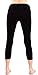 Women's Slimming Foldover Capri Crop Yoga Pants,Black,Medium