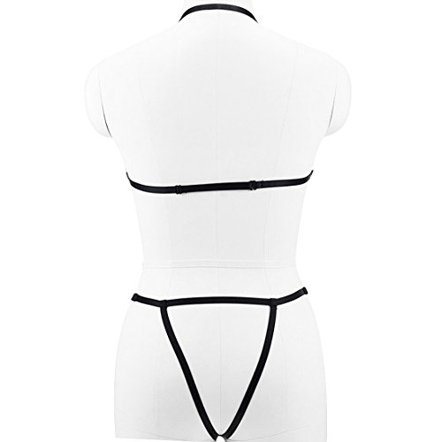 Slocyclub Women Strappy Full Cage Body Harness Lingerie Body cage Bra Bodysuit - Thumbnail 2