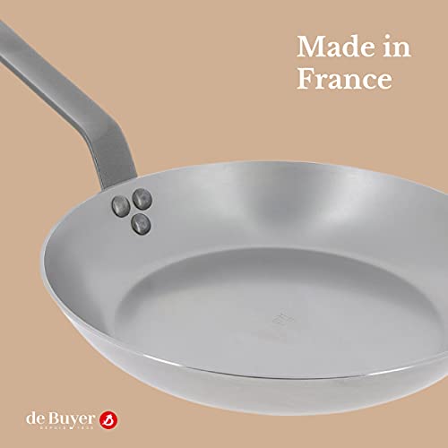 de Buyer Mineral B Carbon Steel Frying Pan Naturally Nonstick OvenSafe Inductionready
