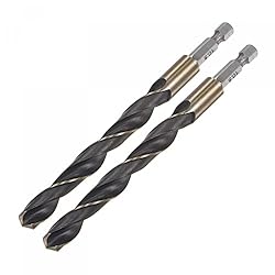 uxcell 2 Pcs High Speed Steel Hex Shank Twist Drill