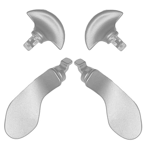 LiXiongBao 4PCS Metal Back Paddles for PS5 DualSense Edge Controller,Paddles Trigger Buttons Replacement Interchangable Accessories for PS5 DualSense Edge Wireless Controller(Silvery) [video game]