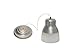 It's Exciting Lighting Glass Light-Silver Chrome Pendant, Original Nickel