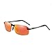 MOORAY Polarized Sunglasses for Men, UV Protection Sports Sunglasses,Outdoor Eyewear, Metal Frame Sunglasses(Red)