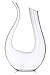 Culinaire Crystal Glass U-Shaped Wine Decanter - White & Red Wine Carafe Aerator, 1750ml