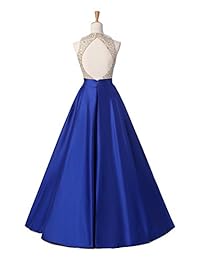 HEIMO Vestido formal largo para fiesta de noche con lentejuelas, espalda estilo ojo de la cerradura, vestido de noche H095