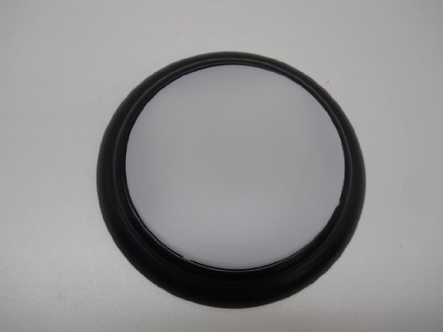 White 8 LED 5" Round RV Bus Trailer Utility Dome Ceiling Light / Black Base