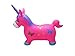 Welliboom Unicorn Hopper Kit, Pump Included, Inflatable Jumping Unicorn, Space Hopper, Ride-on Bouncy Unicorn Horse Hopper, Sit and Bounce, 3-Colors Available (Rose)