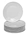 Klikel 8 White Dinner Plates - Porcelain Round Dinnerware - 10.5-inch Classic Solid Coupe Style Plate Set