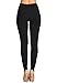 Leggings Mania Women's Plus 3X-5X Solid Full Length High Waist Leggings Black