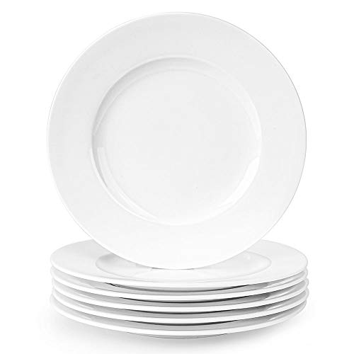 Artena Bright Elegant White Serving Plates Set of 68 Inches Salad