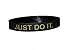 Nike Just Do It Bracelet/Wristband (Black with Antique Gold Letters)