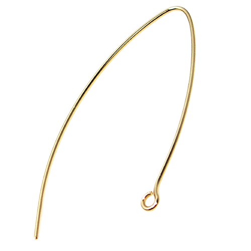 2 pcs 14k Gold on .925 Sterling Silver Ear Wire Earwires French Hook Dangle Earring Connector / Findings / Yellow Gold