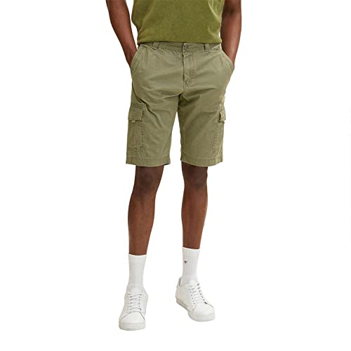 TOM TAILOR Herren Cargo Bermuda Shorts 1030023, 28966 - Olive Geometric Design, 31