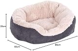 Rosewood Large Dog Bed Grey Cream 81 x 63 x 18 cm Machine Washable view 3
